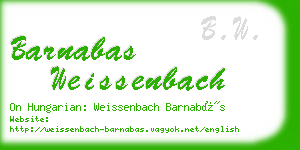 barnabas weissenbach business card